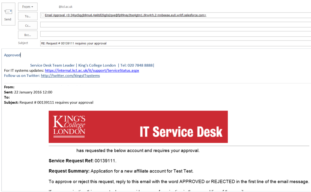 Authorisers Guide King S It King S College London