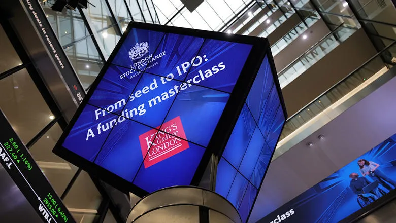 Digital event signage at London Stock Exchange