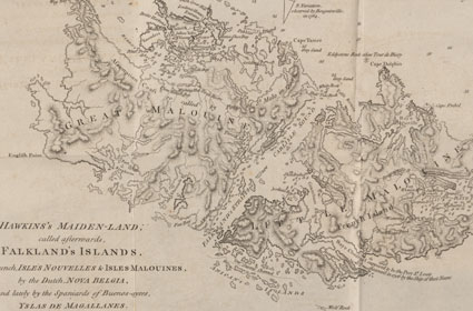 Map of the Falkand Islands