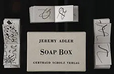Soap box and concrete or visual poetry, by Jeremy Adler, 1987