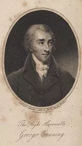 Frontispiece portrait of George Canning. From: George Canning. The Microcosm, 1809.