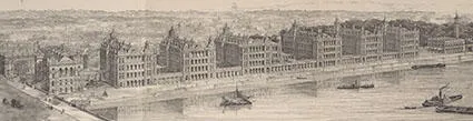 View of St. Thomas's Hospital, London. Henry Curey, Transcript of a paper ..., 1871.