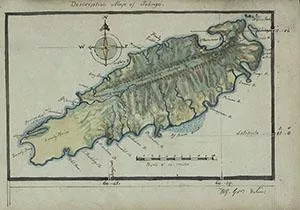Map of Tobago. From Sir William Young, An essay on the commercial and political importance of ye island of Tabago, 1810