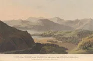 'View of the Valley of the Plistus, with part of the Gulph of Salama' from Hobhouse's 'Journey through Albania ...' (London, 1813).