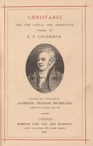 Title page of Coleridge's 'Christabel' arranged by Algernon Charles Swinburne (1869), with portrait vignette of Coleridge.
