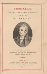 Title page of Coleridge's 'Christabel' arranged by Algernon Charles Swinburne (1869), with portrait vignette of Coleridge.