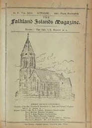 Cover page of The Falkland Islands Magazine featuring Christ Church Cathedral.