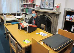 Internship student working in a Reading Room