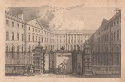 Engraving of Guy's Hospital.