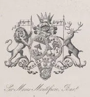 Bookplate of Sir Moses Montefiore (1784-1885).