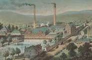 Late 19th century depiction of a paperworks factory in Kent.