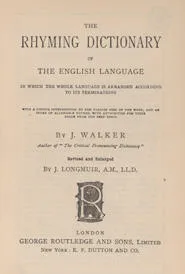 Title page of Walker's 'Rhyming dictionary' (1890).