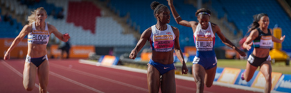 Performance Athlete Dina Asher-Smith wins the 100m final at the 2015 British Championships