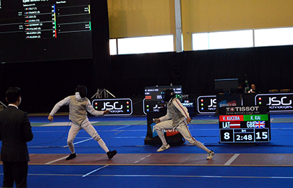 Image of Performance Athlete Rajan Rai in action during the 2016 Junior World Fencing Championships