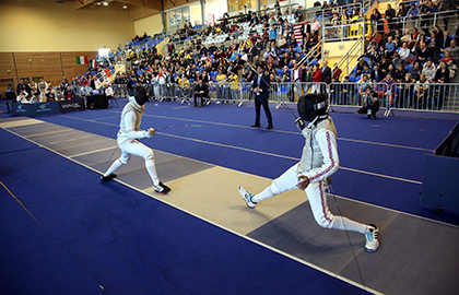 Image of Performance Athlete Rajan Rai in action during the 2016 Junior World Fencing Championships