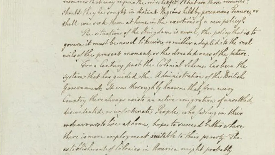 The famous 'America is lost' letter.