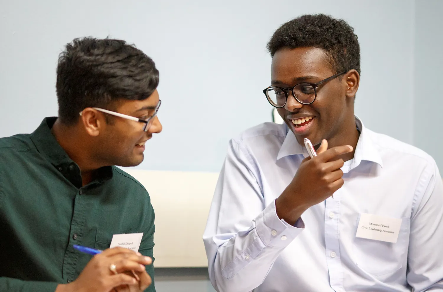 Two young males from the Civic Leadership Academy.