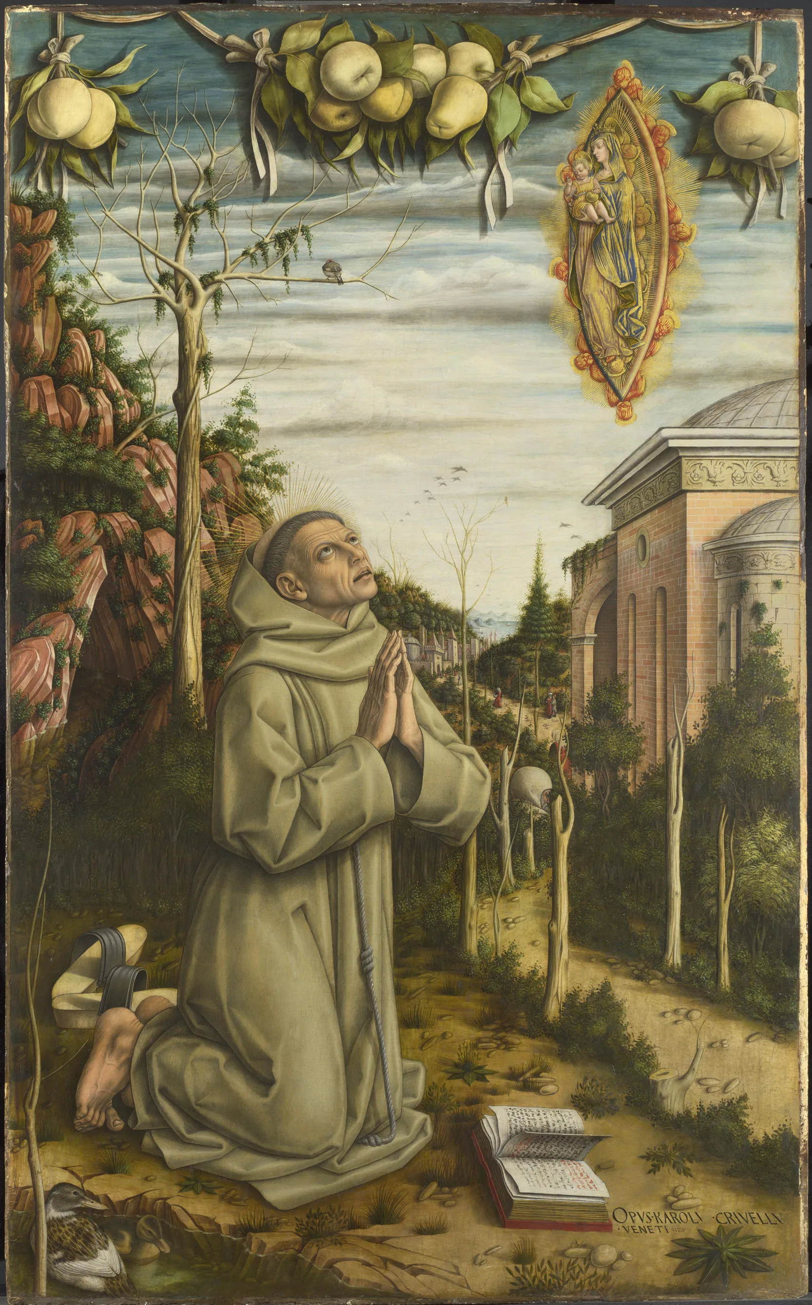 'The Vision of the Blessed Gabriele' by Carlo Crivelli. This stop on the tour addresses the myth that having visions and hearing voices are a sign of ‘madness’ and very rare. Credit: The National Gallery, London