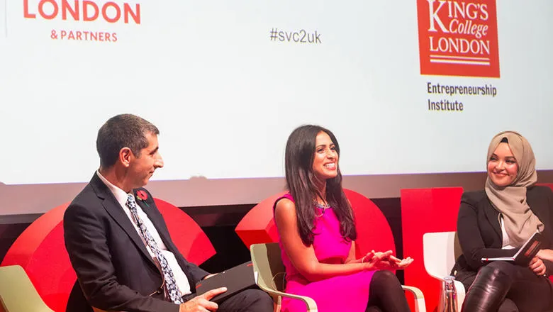 Professor Michael Luck, Ruzwana Bashir and Fatima Benkhaled