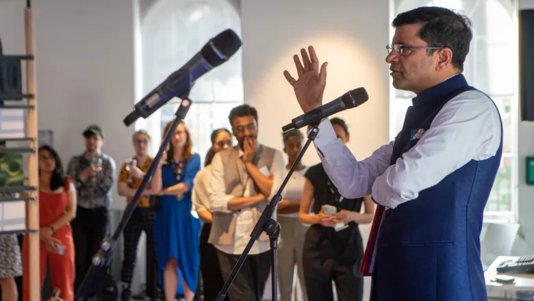 Professor Shitij Kapur at the launch