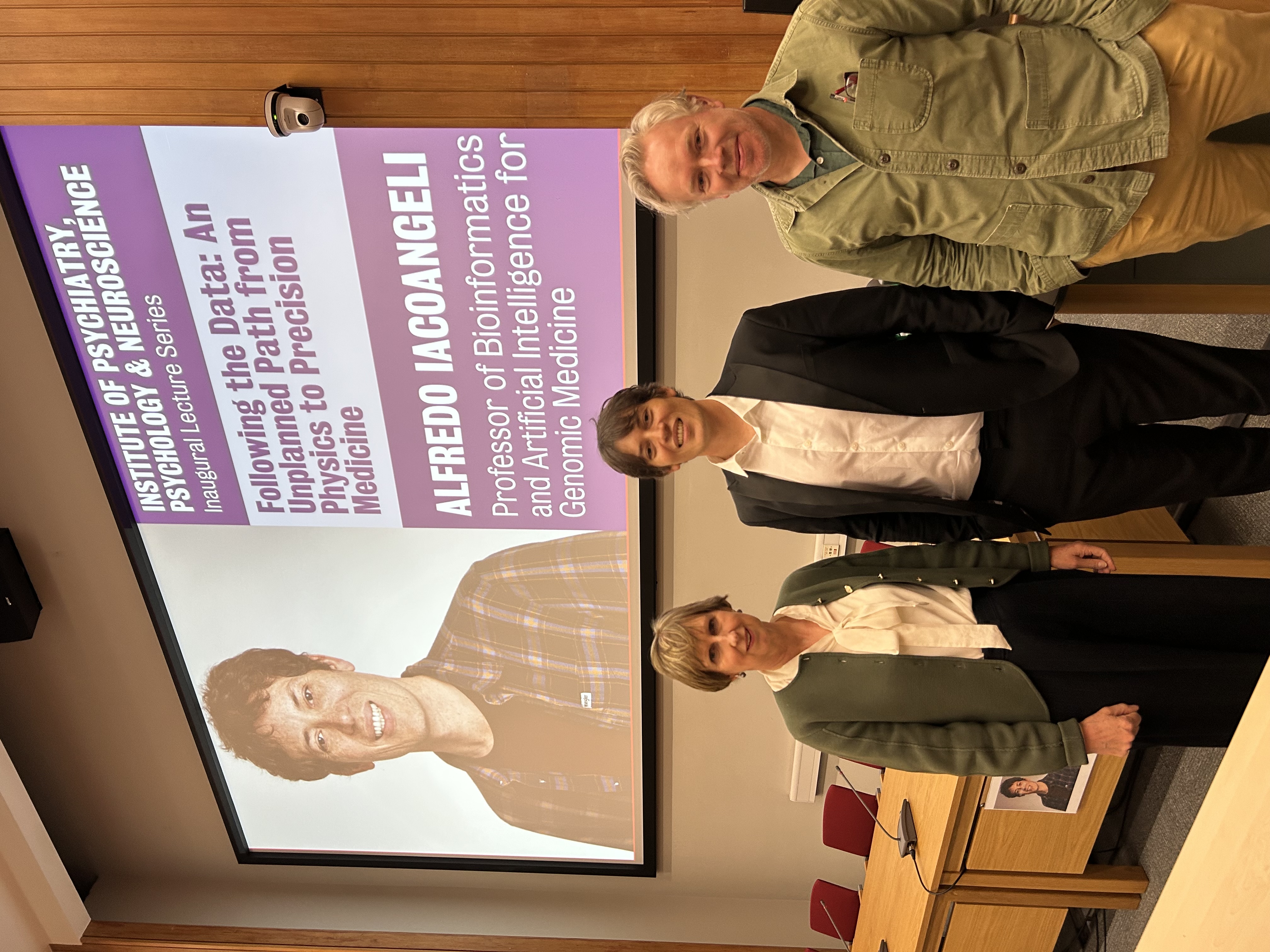 Professor Iacoangeli, Professor Cathryn Lewis and Professor Richard Dobson