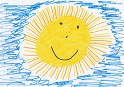 Sun child drawing