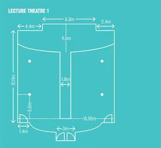 New Hunt's House Lecture Theatre 1 - Floor Plan