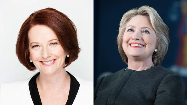 Julia Gillard and Hillary Rodham Clinton.