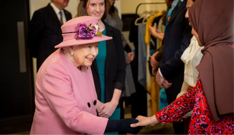 Image of HM The Queen at the opening of Bush House.