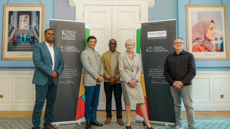 Abdi Farah, Professor Shitij Kapur, Clive Ellington, Professor Dame Nancy Rothwell, Chris Bird