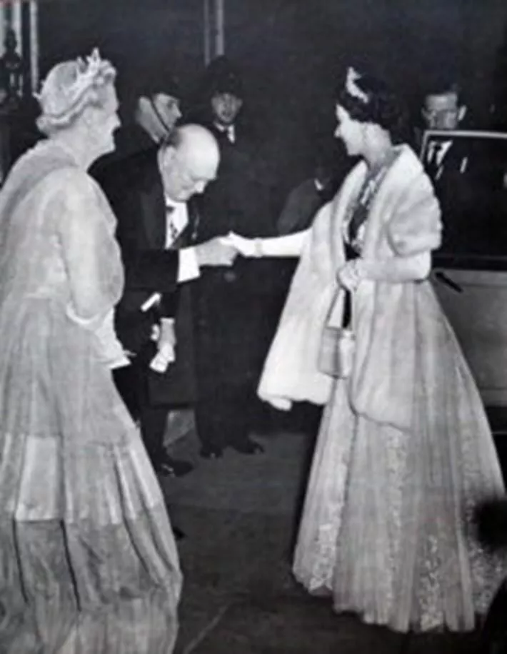 Queen Elizabeth II meets Sir Winston Churchill