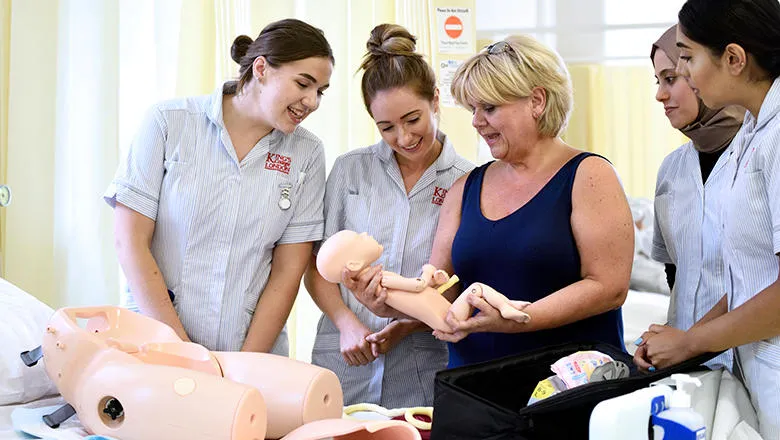 Midwifery students at King's College London