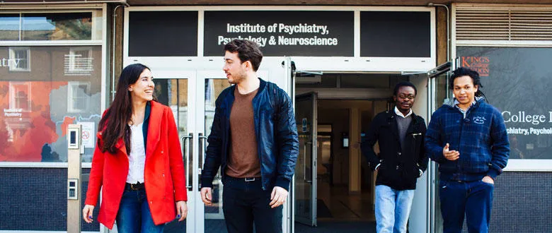 Students outside the Institute of Psychiatry, Psychology & Neuroscience