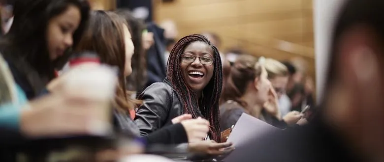 student laughing