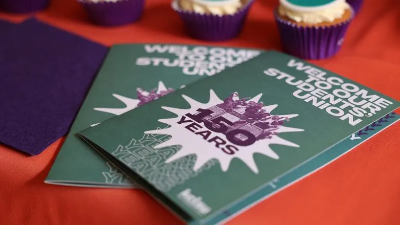 Brochures to celebrate KCLSU 150th birthday