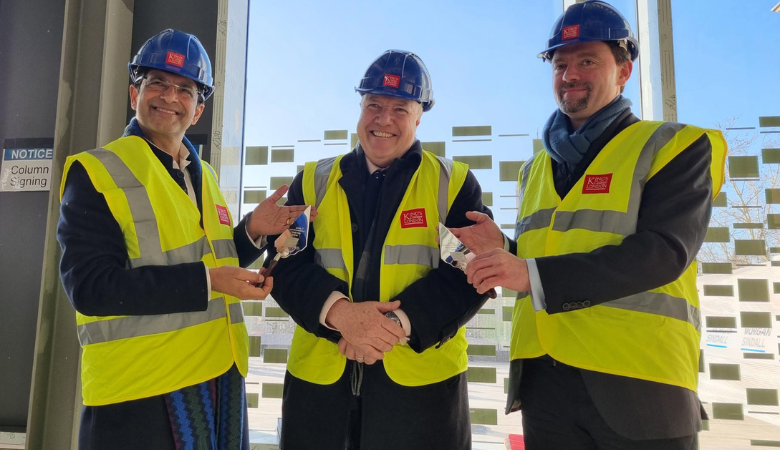 Professor Shitij Kapur, President & Principal of King’s, Nick O'Donnell Director of Estates & Facilities and Professor Sebastien Ourselin, Head of School of Biomedical Engineering & Imaging Sciences.