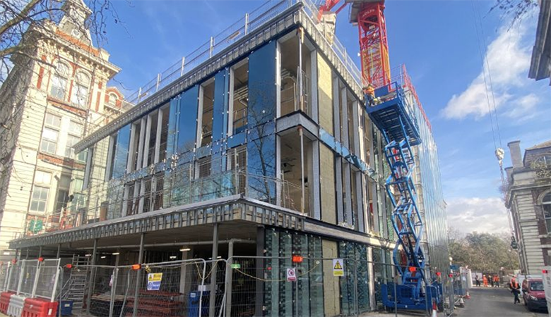 Early construction of the London Institute for Healthcare Engineering.