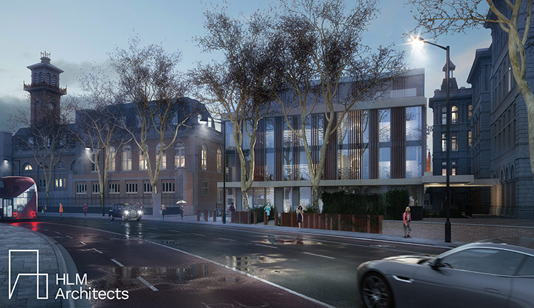 Artist's impression of the front entrance.