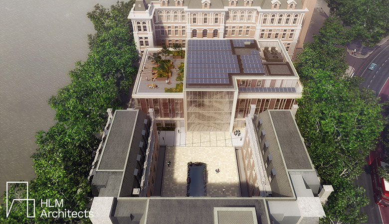 Artist's impression of the aerial view.