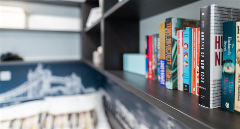 City bedroom bookcase