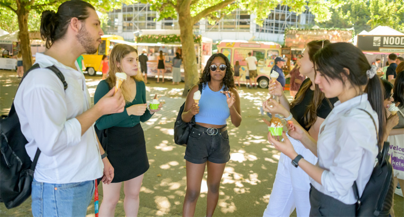 Students on South Bank