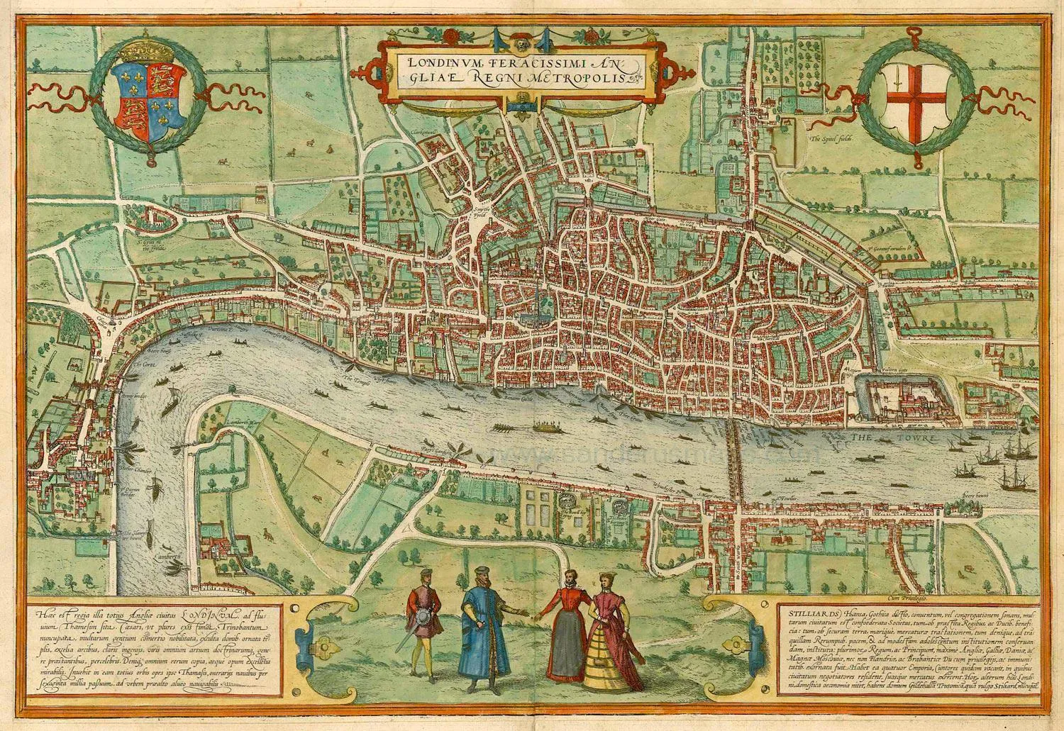 Image of a Medieval map of London
