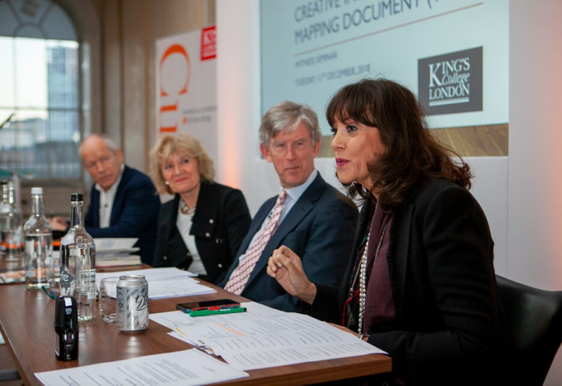 (Left to right) John Newbigin, Janice Hughes, Ian Hargreaves and Gail Rebuck