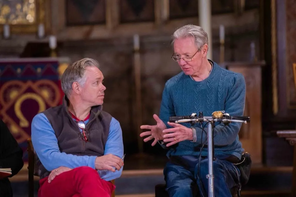 Professor Richard Dobson and patient adviser Patrick Burke. Image: Nathan Clarke Photography