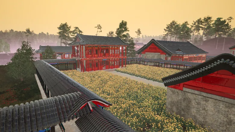 Virtual Mountain Estate centred on the Qing imperial park-palace of Bishu shanzhuang