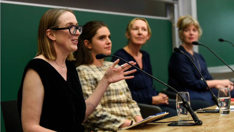Professor Kate Devlin speaking at the Digital Futures of Literature event
