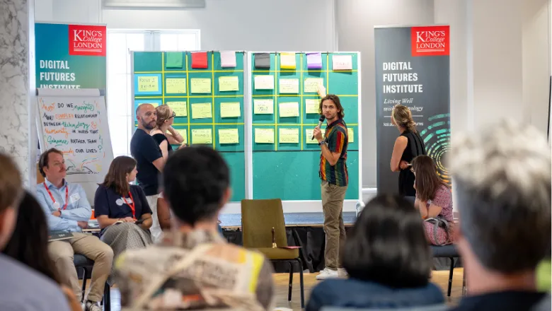 Unconference participants working together to create an agenda