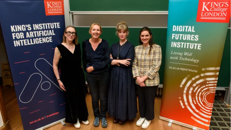 Left to right: Prof Kate Devlin, Prof Genevieve Lively, Dr Sarah Perry and Dr Clementine Collett