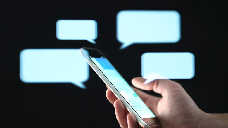 Phone and message bubbles