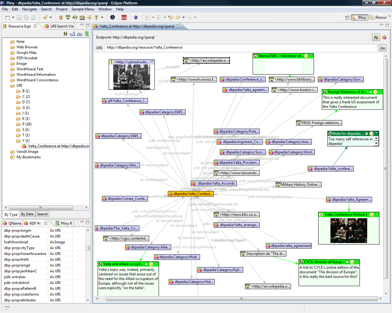 Pliny user annotating RDF